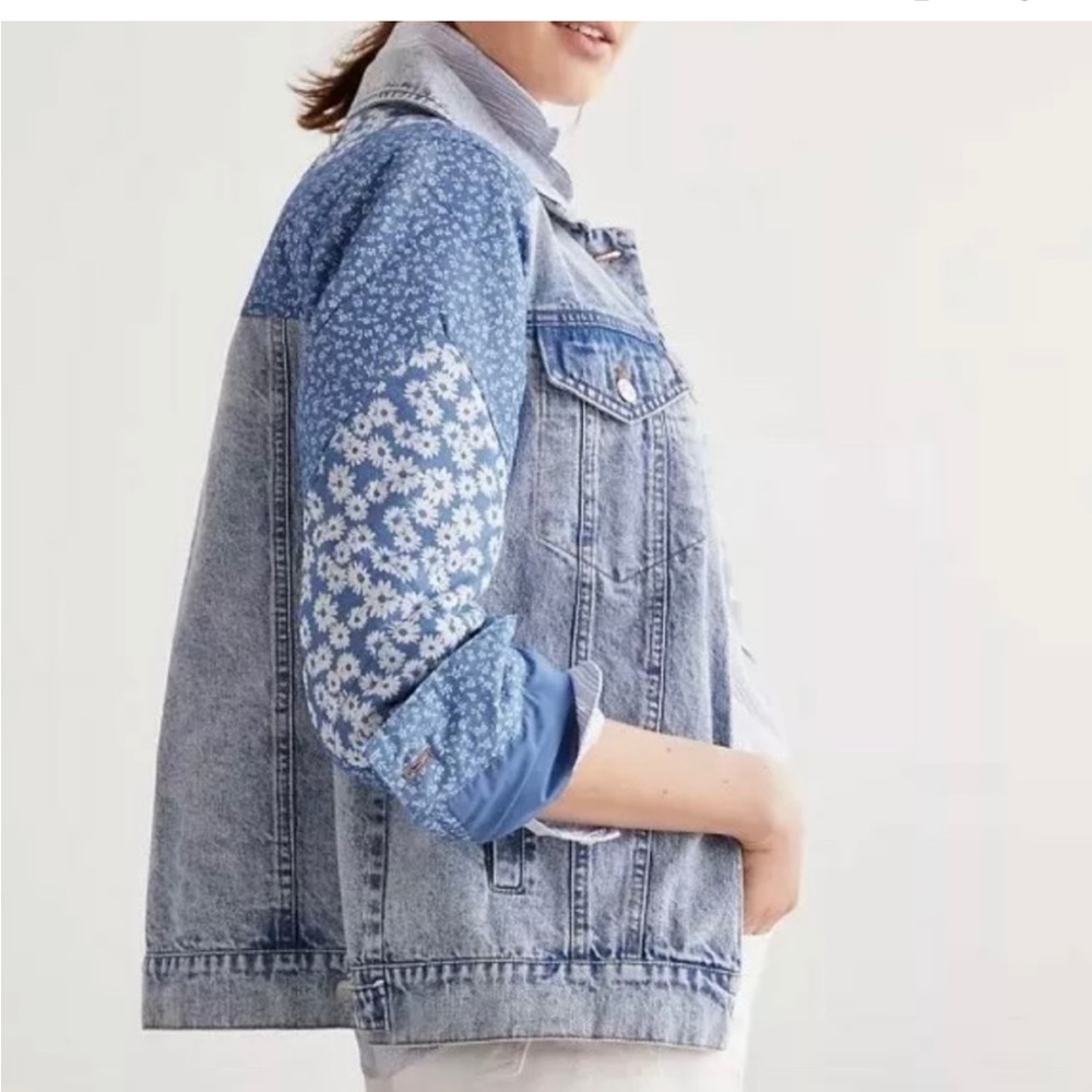 Avec les Filles patchwork denim jacket - excellent condition!